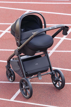 Коляска Carrello Vector 2025 CRL-6551 Nova DK791 Grey Line с базой Isofix 3 в 1 Shadow Black