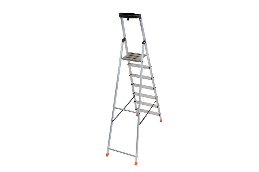 SAFETY Складная стремянка 7 ступ. с полочкой