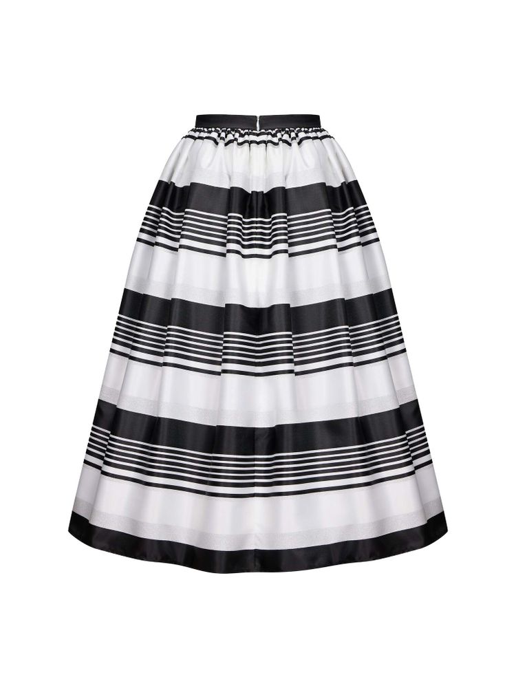 Пышная юбка миди из атласа