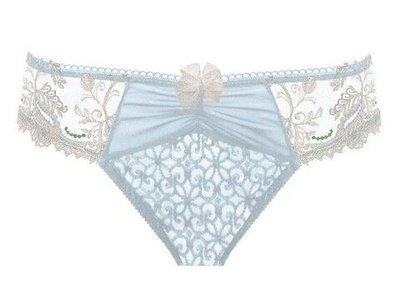 Трусы-слипы Pompadour с изящной вышивкой (Размер: 42) (Цвет: нежно-голубой)
