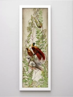 Комплект из двух картин на бумаге 18*50 см