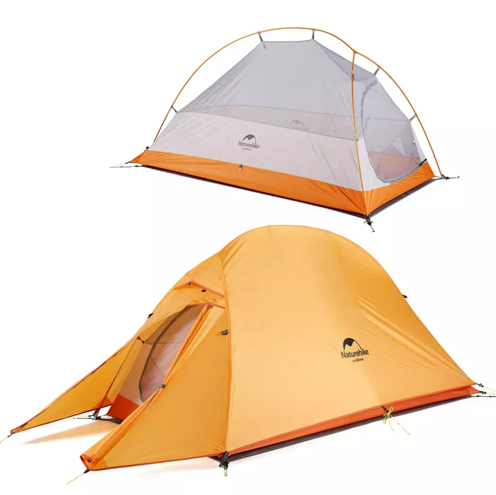 Палатка Naturehike Cloud Up 1-местная, алюминиевый каркас, сверхлегкая, оранжевый