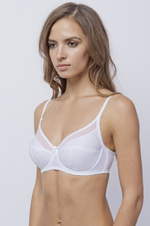 Бюстгальтер на каркасах с Т-образным членением чашек (Размер: 75H) (Цвет: пудровый)