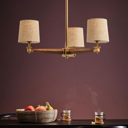 Люстра на штанге Imperiumloft Jorgenson Beige/Dark wood STAVRA01