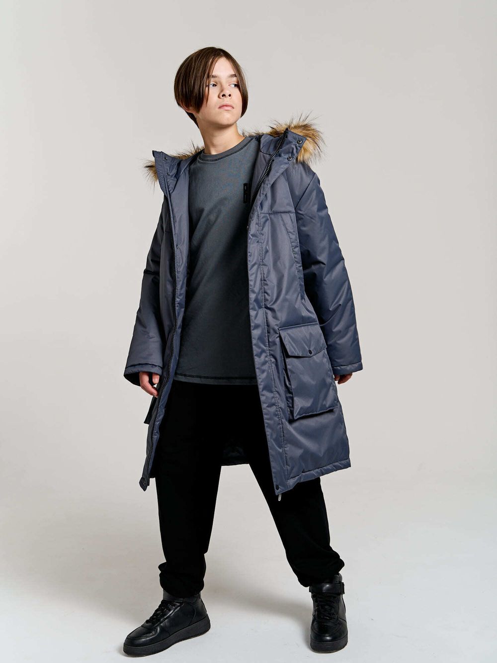 Парка зимняя "Антрацит" 7+