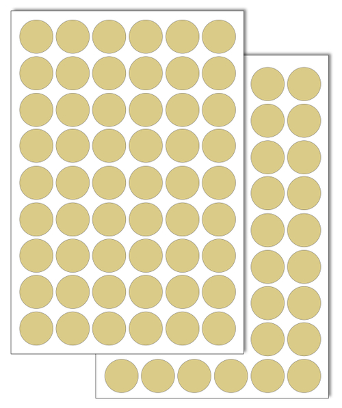 Бежевые виниловые наклейки для маркировки Policomprint М4, 20 мм.
