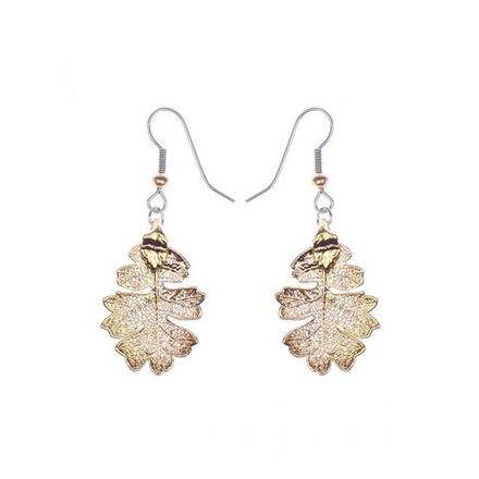 Серьги листья Ester Bijoux Дуб LF83C-RG BR