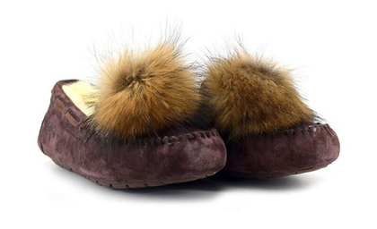 Мокасины Dakota Pom-Pom Chocolate