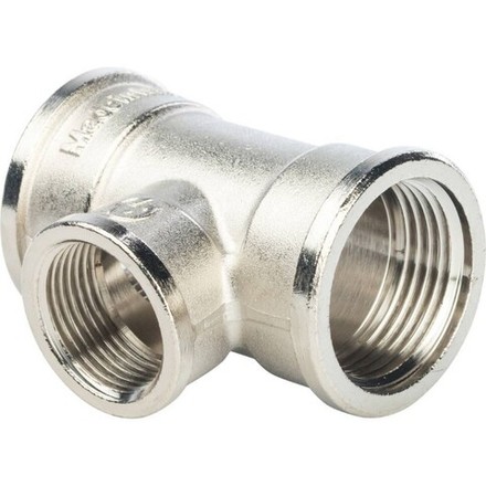 Тройник ВВ переходной никелированный 1"X3/4X1" STOUT