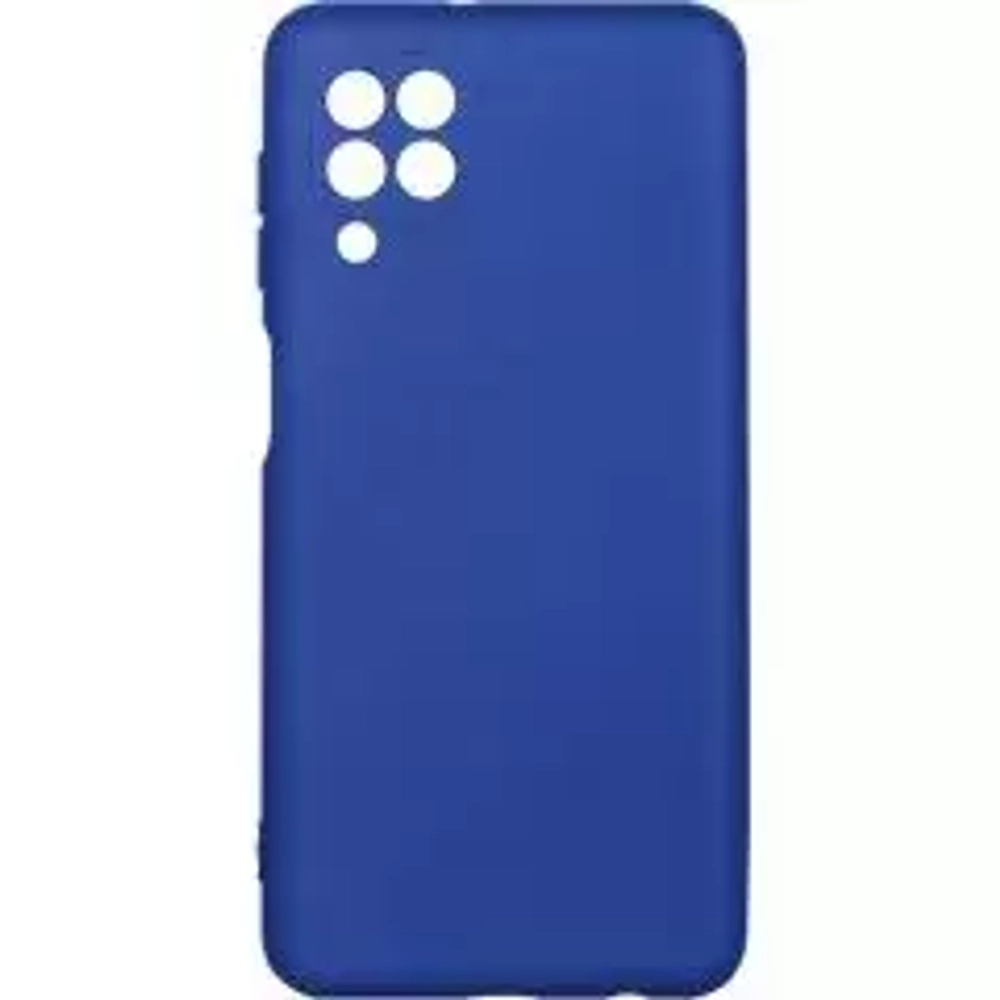 Силиконовый чехол с микрофиброй для Samsung Galaxy М32 blue DF