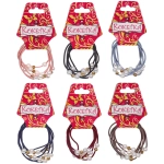 Резинки для волос 2шт «Грация», бусинки, микс 6цветов, d-5,5см