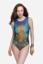 Купальник без рукава "Павлин Маюра"