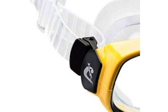 Маска Cressi Focus прозрачный силикон желтая рамка