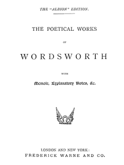 The Poetical Works of Wordsworth | Wordsworth William