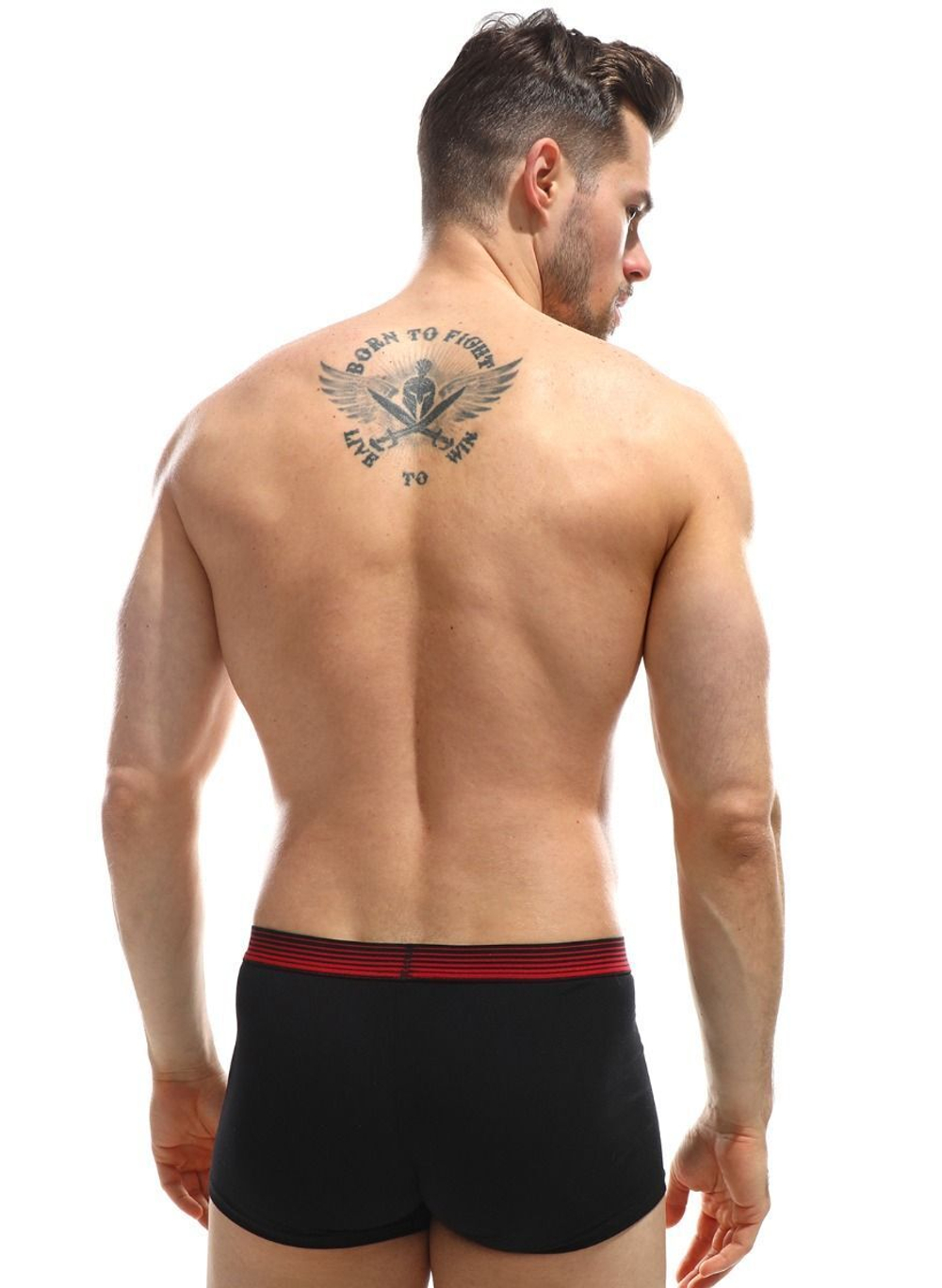 Мужские трусы-боксеры с контрастной тесьмой (Размер: XXL) (Цвет: зеленый)