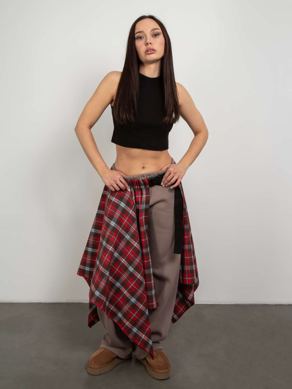 Юбка килт женская цвет красный