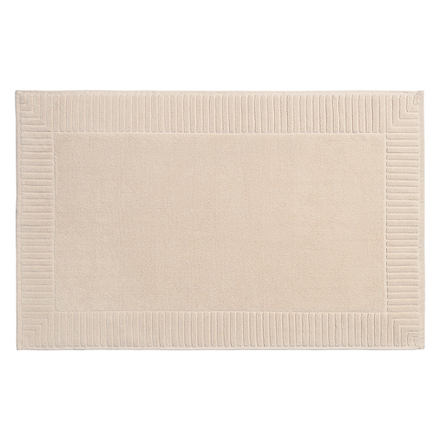 Коврик для ванной с фактурным бортиком кремового цвета из коллекции Essential, 50x80 см