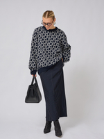 Джемпер оверсайз с логотипом "ML"