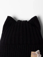 Шапка для девочки с ушками осенняя