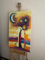 Картина маслом на холсте "Африка" 70х110 см. Деревянный подрамник. Художник Наталия Осадчук