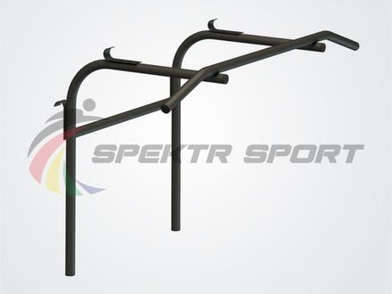 Турник-брусья навесной Школьник 6 цв. серый Черный