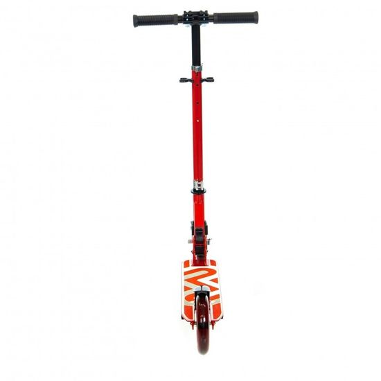 Складной двухколёсный самокат со светящимися колёсами и платформой Micar Flash 145 красный