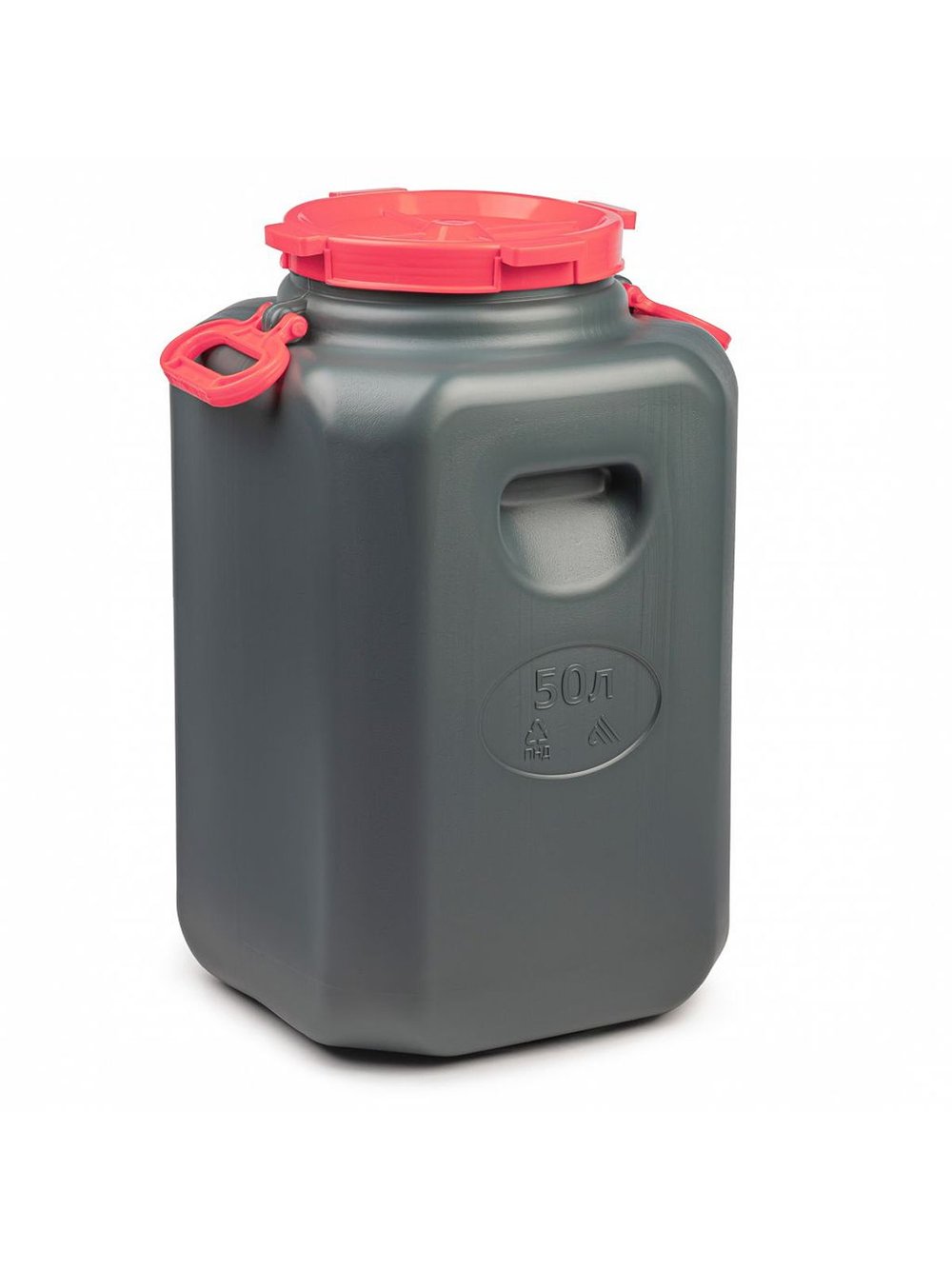 Канистра-бочка (Эконом) с навесными ручками 50 л,(горловина 215 мм) (8331)