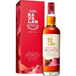 Виски Kavalan Triple Sherry Cask Single Malt 0,7 л. В подарочной коробке
