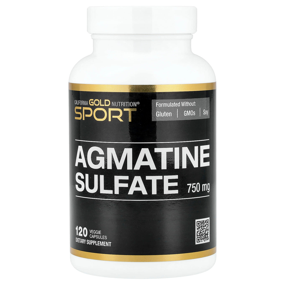 California Gold Nutrition, сульфат агматина, 750 мг, 120 растительных капсул