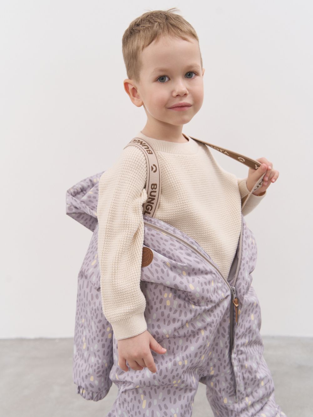 Комбинезон демисезонный мембранный "Солнечные зайчики - серый" 0+