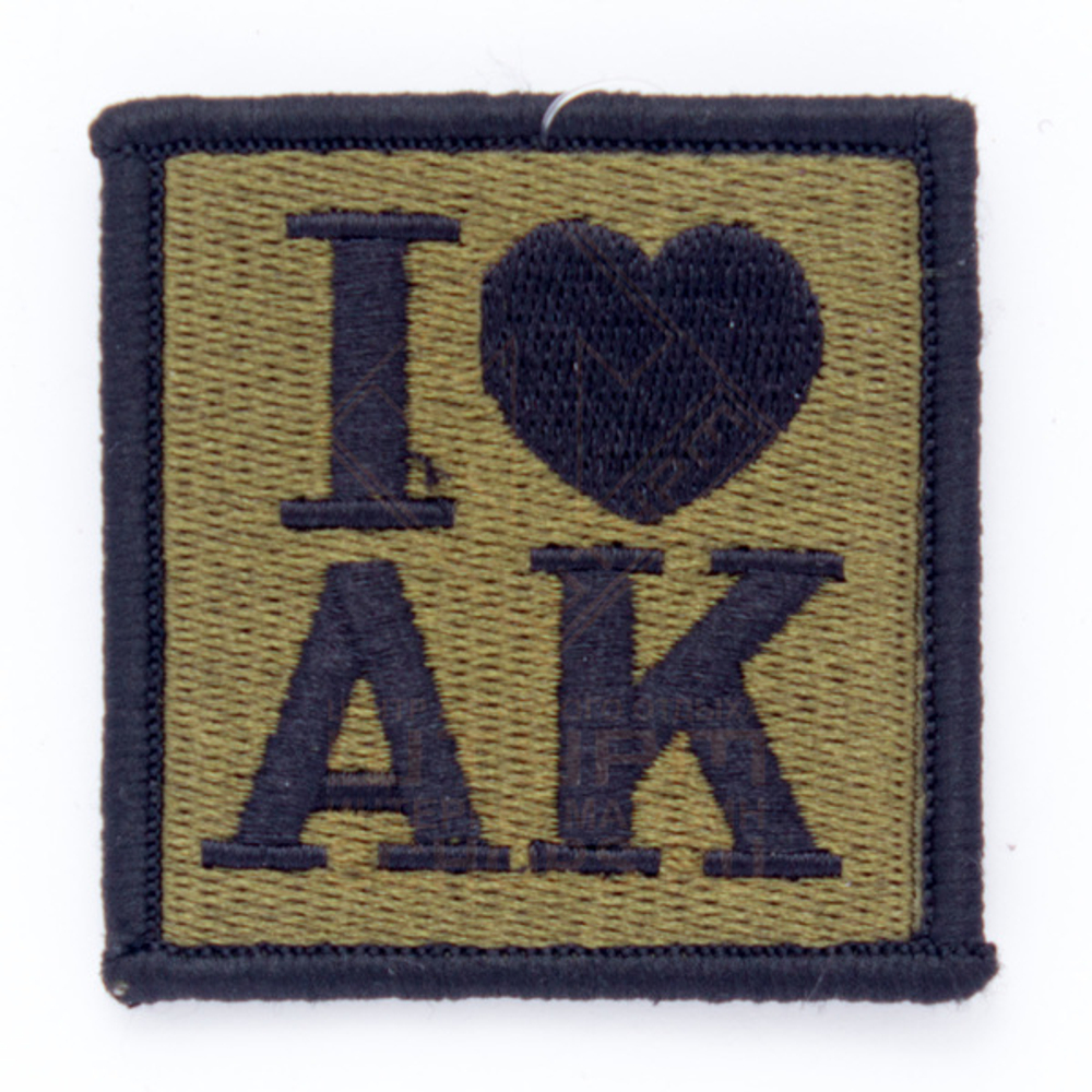 Патч ТВФ вышивка I love AK