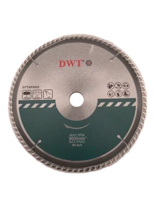 Пильный диск по дереву DWT DTTSP0022 185x2.2x20/16x80T,CS50+YG8