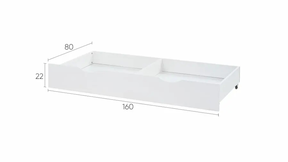 Ящик под кровать детскую - аналог IKEA / ОШ/ИКЕА 80х160 см, белая
