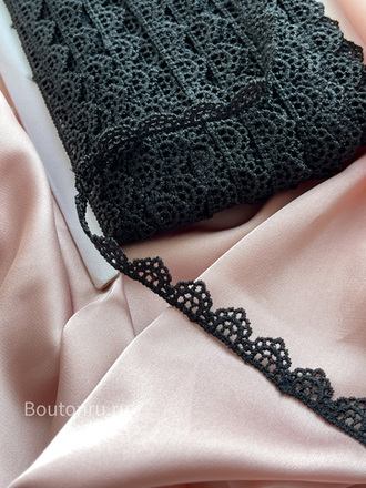 Кружево черное 11 мм полиэстер