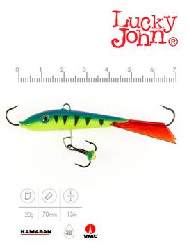 Балансир Lucky John FIN 5 с тр. 70мм/36RT блистер