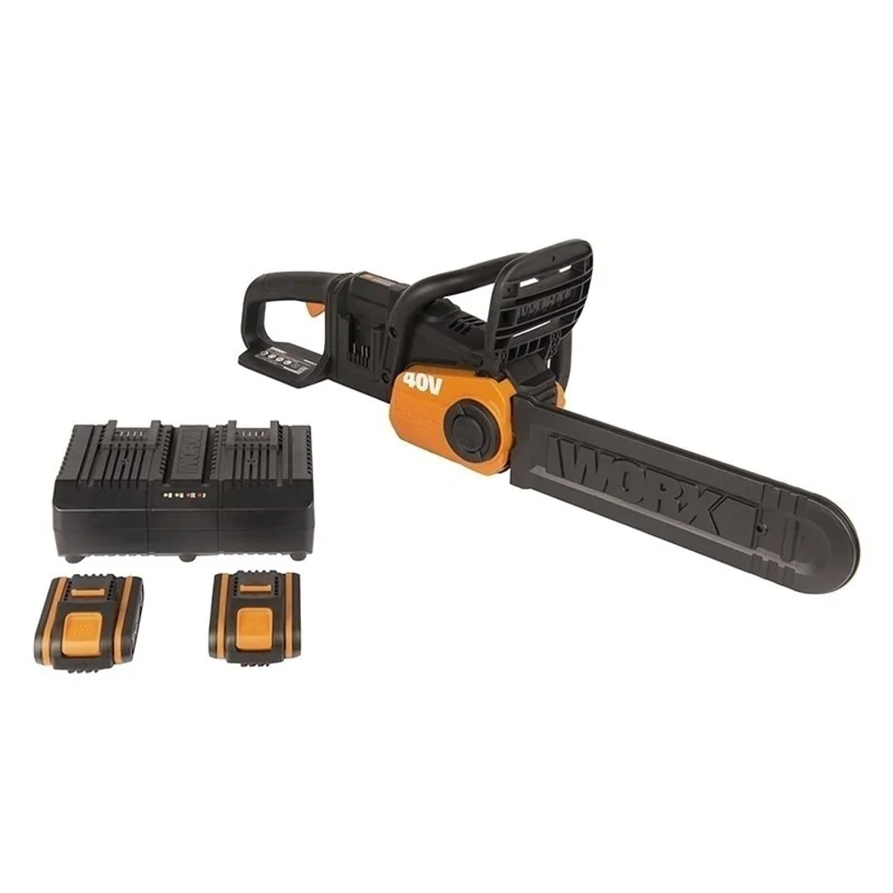 WORX WG384E аккумуляторная цепная пила (2 x 2 Ач, ЗУ)