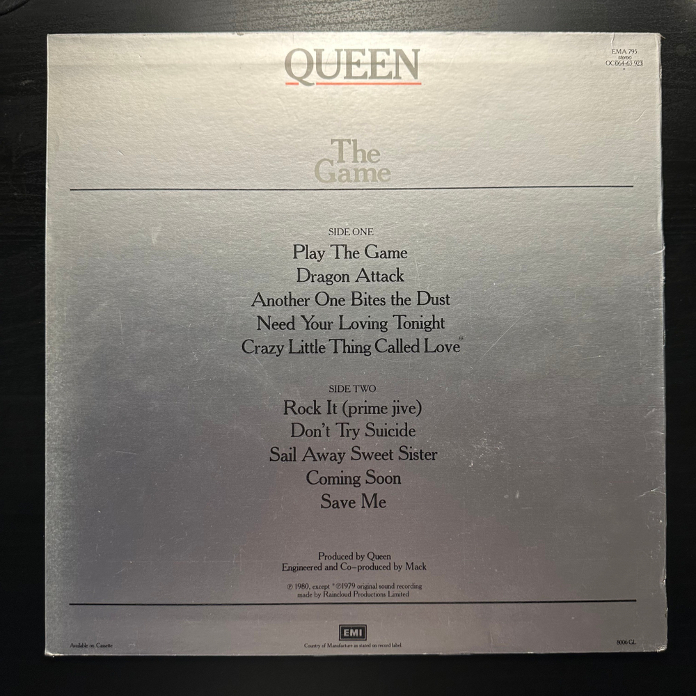 Queen - The Game (Англия 1980г.)