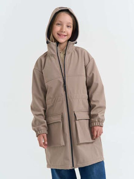 Парка Softshell "Кокос" удлиненная 7+