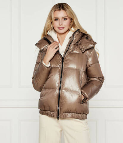 Пуховая куртка бомбер ROSE Hetrego - коричневый(8N723 F)