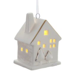 GAEM Фигурка декоративная подвесная "Домик" с подсветкой (2хLR44), 2в., L4,5 W4 H6 см, 2в.