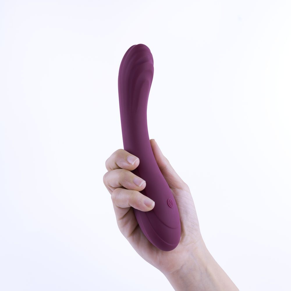 Фиолетовый вибратор Selove CurveRush для симуляции точки G - 20,3 см. (Цвет: фиолетовый)