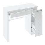 Туалетный столик с зеркалом, ящиками Белый Поры Дерева, Тиффани, 90х35х75 см RINNER мебельная фабрика