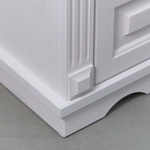 Комод белый с ящиками Харви из массива сосны с филенкой для спальни и кухни в викторианском стиле, комод деревянный для вещей и одежды на ножках напольный