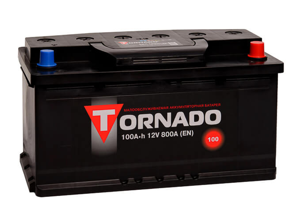 Аккумулятор 6CT-100 А.ч. (NR), о.п., R+, Tornado