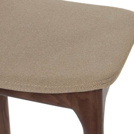 Полубарный стул Canada деревянный темно-бежевая ткань