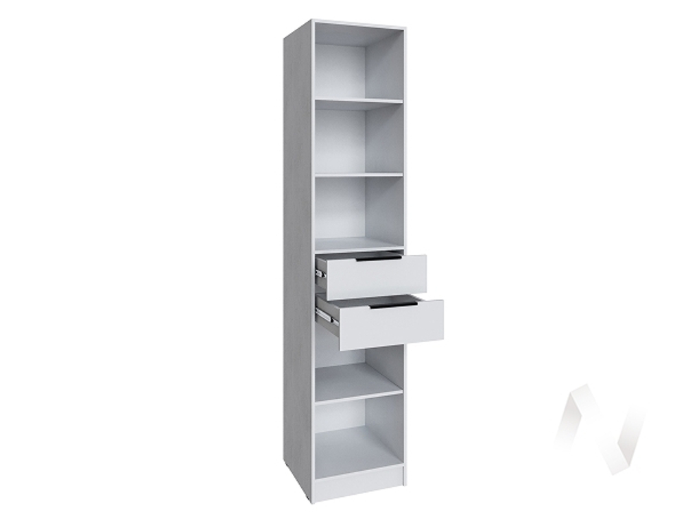 Шкаф Мадрид 0;5 с 2 ящ. (белый)