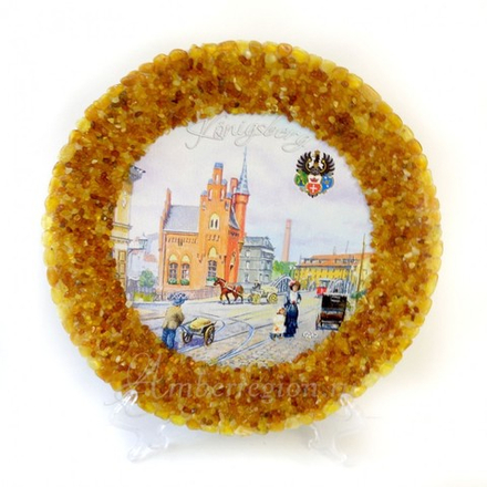 Тарелка "Калининград-Кёнигсберг" в ассортименте (эко-фарфор)