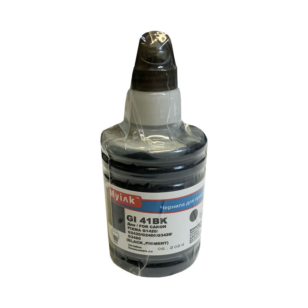 Чернила EcoTank GI-41BK для CANON Canon PIXMA G1420/G2420/G2460/G3420/G3460 (140мл, black, Pigment) MyInk