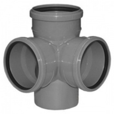 ПВХ Крестовина 2-х пл. Ф110х110х110*90 (8/1шт)