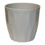 Горшок для цветов пластиковый 4,5л d-20см «Флюте» со вставкой льняной